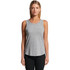 A grey singlet shirt featuring a round neckline, designed for a fitted look. It has a logo on the side.