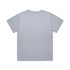 A light grey T-shirt featuring a crew neck and short sleeves, displaying a smooth back design.