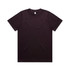 A dark brown t-shirt with a classic crew neckline. The shirt has a plain design and features a logo.