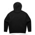 A black hoodie with a hood, featuring a simple design and no visible logos or branding.