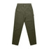 Utility pants in olive green with multiple pockets and a logo. Ideal for casual or outdoor wear.