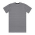 A black and white striped t-shirt with short sleeves. The back features a repeating stripe pattern.