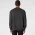 A grey jumper with long sleeves and a relaxed fit, featuring a logo on the back.