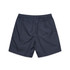 Dark navy beach shorts with an elastic waistband, featuring a simple design and no visible branding.