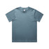 A blue t-shirt with a classic fit and a small logo on the label.