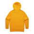 A yellow hoodie with a hood and long sleeves, featuring a plain back and fitted cuffs.