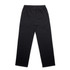Cuffless track pants in black, featuring an elastic waistband and a single back pocket. Includes a logo branding.