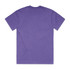 A purple T-shirt with a standard crew neck and short sleeves. The back features a logo.