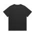 A black heavy faded tee with a relaxed fit and short sleeves. The back of the shirt is plain.