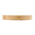 A round bamboo wireless charger in a natural wood finish with a sleek, minimal design.