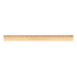 A 30cm wooden ruler with a light wood finish, featuring measurement markings and a logo.