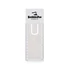 A transparent bookmark magnifier ruler with a white design and a branding logo at the top.