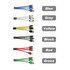 A collection of charging cables in blue, grey, yellow, black, red, and green, each featuring a keyring.