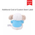 A plush sheep toy with a blue shirt, featuring a soft, fluffy texture and decorative ear details.