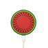 A custom-shaped PVC wireless charger designed as a watermelon slice, featuring red and green colours with a logo.