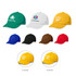 A collection of baseball caps in green, white, blue, black, brown, red, and yellow, featuring various logos.