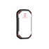 A rugged black and white power bank with red accents and a logo, designed for outdoor use.