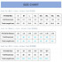 A size chart displaying measurements for men's, women's, and kids' T-shirt sizes, including full chest and total length.