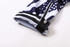 Men's cycling bib tights featuring a navy blue and white design, with a zip and an adjustable cuff. Includes branding.