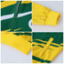 A men's training track jacket featuring a green and yellow design, with a zipper and pockets, and branding details.