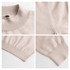 A unisex 100% cotton crew neck sweater in a light beige shade, featuring ribbed details and a logo.