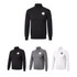 Unisex 100% cotton turtleneck sweaters in black, grey, and white with a logo detail on the front.