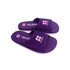 Purple EVA Slides with a textured sole and a strap featuring a logo design.