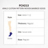 Ankle bamboo socks in a custom pattern, suitable for adults size 7-12, featuring a regular thickness and design.