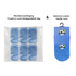 Low cut gripper socks packaged in a biodegradable bag, featuring blue socks in sets of twelve.