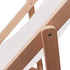 A lightweight beach chair with a beech frame and a white fabric seat. It has a simple, minimalist design.