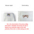 A pair of white coral fleece socks with a woven label and embroidered detailing. Footwear product for promotional use.