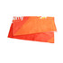 An orange Colour Sports Towel (75x160cm) folded, featuring a logo and abstract design.