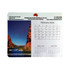 A mouse mat featuring a scenic image and a calendar for February 2025, primarily in blue and white colours.
