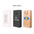 A drink bottle paper bag in white, black, and kraft brown with handles and various logos. Dimensions: 175x360x85mm.
