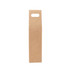 A drink bottle packaging in natural brown kraft paper with a handle at the top. It has a simple, minimalist design.