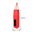 A drink bottle packaging in red with a rope handle and a window cutout, measuring 38cm by 9cm.