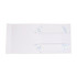 A foldable magnetic box in white with adhesive corners, designed for packaging with an elegant ribbon.