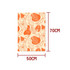 Kraft paper featuring orange illustrations of leaves and ice creams, measuring 50x70cm. It has a simple design.
