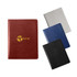 A4 Business Compendium in four colours: red, silver, blue, and black, featuring a embossed logo on the cover.