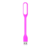 A pink flexible USB light with a looped handle and a USB connector at the end.