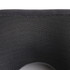 A U-shaped travel pillow in black with a soft, textured surface and mesh lining. Features branding on the exterior.