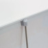 A silver pull-up banner featuring a grey support clip at the top, designed for countertop display.