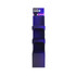 A three-tier cardboard display in navy blue with a logo at the top, designed for promotional use.