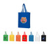 A blue non-woven bag with a large gusset and a logo featuring a bear. Other bags in various colours are displayed below.