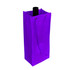 A drink bottle bag in vibrant purple with a rope handle, designed to hold a single bottle. Features a logo.