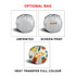 A circular sunshade with a vibrant fruit design, available in a white optional bag for storage.