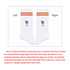 Crew Premium Digital Printed Socks in white with orange stripes and a decorative drink logo, featuring left and right designs.