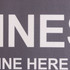 A grey floor mat featuring a logo and large text, designed for office or business environments.