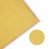 A yellow polyester logo mat with a textured surface and a stitched border, featuring a circular colour swatch.