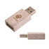 A wheat straw USB data blocker in a speckled beige colour, featuring a logo on the surface.